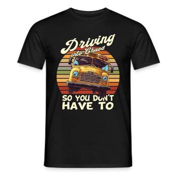 Chaos Transport School Bus Driver - Men's T-Shirt - black - Front - AI Model Male 178 light (178cm)