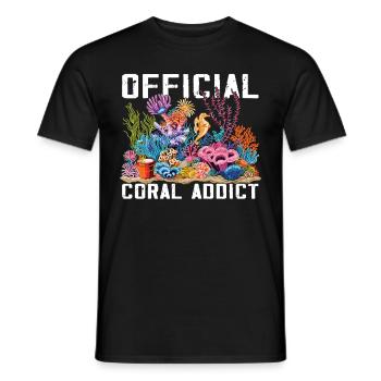 Aquarium Aquarist Coral Fragging - Men's T-Shirt - black - Front - AI Model Male 178 light (178cm)