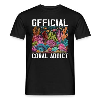 Aquarium Aquarist Coral Fragging - Men's T-Shirt - black - Front - AI Model Male 178 light (178cm)