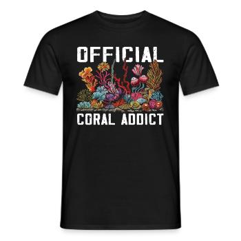 Aquarium Aquarist Coral Fragging - Men's T-Shirt - black - Front - AI Model Male 178 light (178cm)