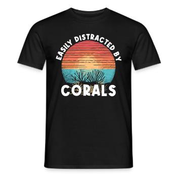 Aquarium Aquarist Coral Fragging - Men's T-Shirt - black - Front - AI Model Male 178 light (178cm)