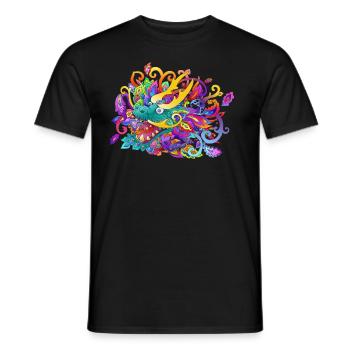 dragon chinois - T-shirt homme - noir - Devant - AI Model Male 178 light (178cm)