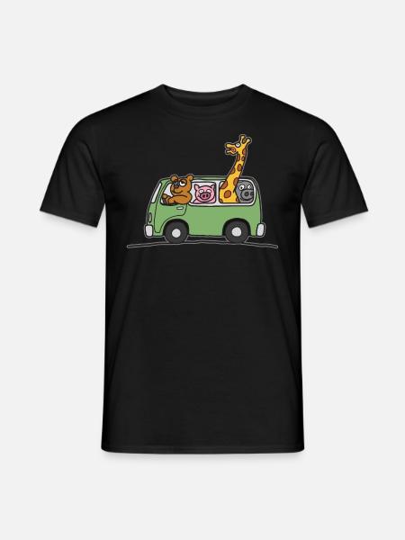 Tier Zoo Bus Kinder T Shirt - Männer T-Shirt - Schwarz