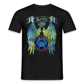 star sign Cancer - Men's T-Shirt - black - Front - AI Model Male 178 light (178cm)