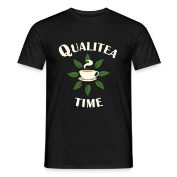 Quality time Tee Entspannung - Männer T-Shirt - Schwarz - Vorne - AI Model Male 178 light (178cm)