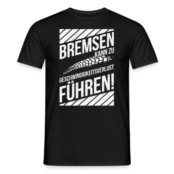 Motorrad Mofa Bremsen kann Geschwindigkeitsverlust - Männer T-Shirt - Schwarz - Vorne - AI Model Male 178 light (178cm)