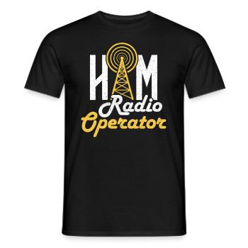 Antenna HAM Radio Operator Amateur Radio Operator - Men's T-Shirt - black - Front - AI Model Male 178 light (178cm)