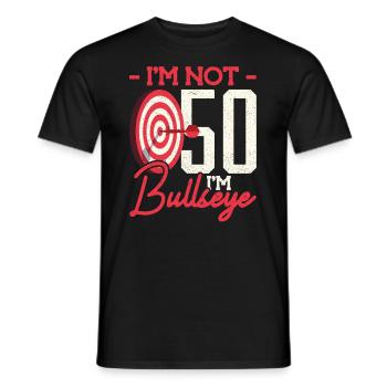 50e anniversaire joueur de fléchettes 50 ans fléchettes - T-shirt homme - noir - Devant - AI Model Male 178 light (178cm)