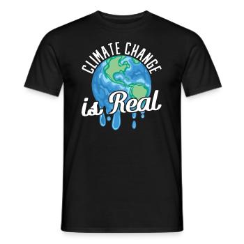 Le changement climatique de la Terre est un véritable changement climatique - T-shirt homme - noir - Devant - AI Model Male 178 light (178cm)