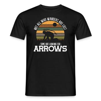 Not all are Lost Looking for Arrows Archer - Men's T-Shirt - black - Front - AI Model Male 178 light (178cm)