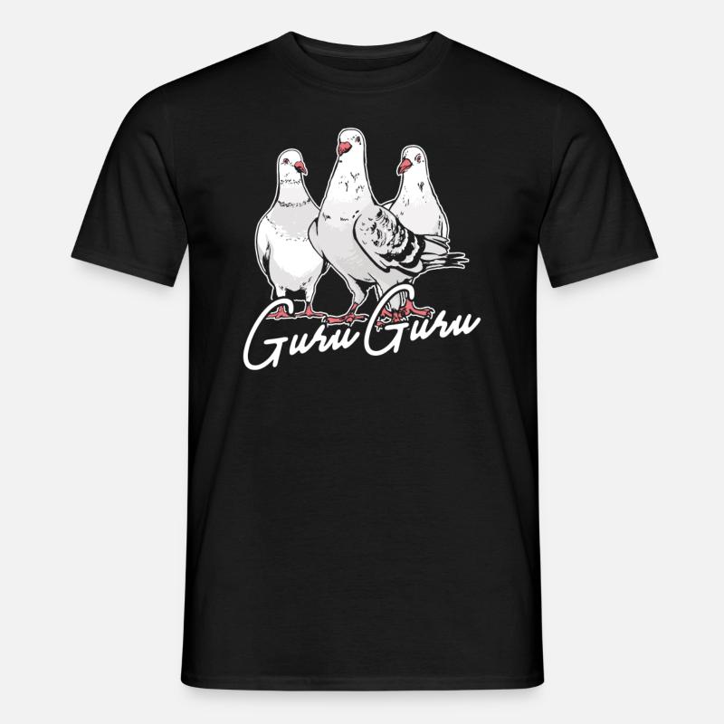 Brieftauben Guru Guru Tauben - Männer T-Shirt - Schwarz