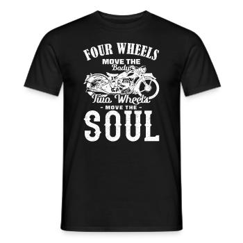 Two Wheels Move The Soul Motorcycle - Men's T-Shirt - black - Front - AI Model Male 178 light (178cm)