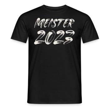 Meister 2023 Meisterprüfung Meisterbrief - Männer T-Shirt - Schwarz - Vorne - AI Model Male 178 light (178cm)