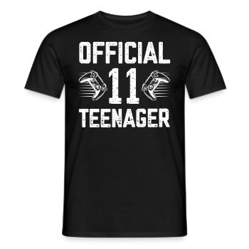 Officiel 11 ans adolescent anniversaire 11 pour Gamer - T-shirt homme - noir - Devant - AI Model Male 178 light (178cm)