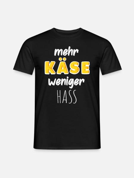 More cheese, less hate - Men's T-Shirt - black