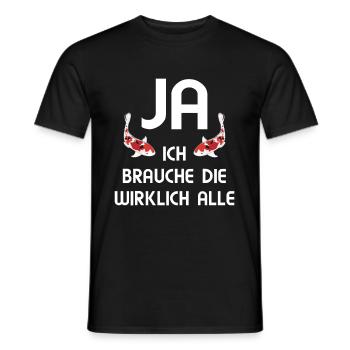 Koi Liebhaber Kois Karpfen Teich Geschenk Japan - Männer T-Shirt - Schwarz - Vorne - AI Model Male 178 light (178cm)