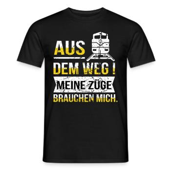 Fahrdienstleiter und Eisenbahner Beruf und Arbeit - Männer T-Shirt - Schwarz - Vorne - AI Model Male 178 light (178cm)