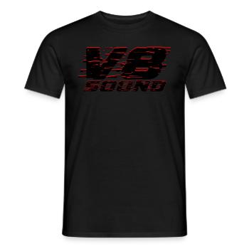 V8 - T-shirt homme - noir - Devant - AI Model Male 178 light (178cm)
