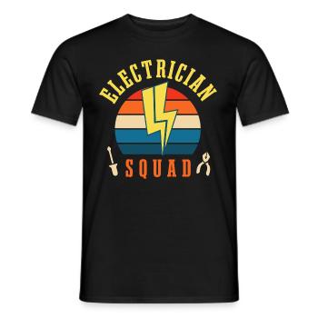 Electrician Squad Hobby Worker Electronic - T-shirt homme - noir - Devant - AI Model Male 178 light (178cm)