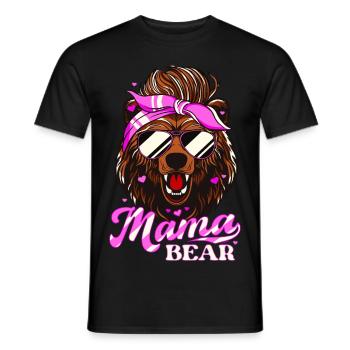 Mama Bear - Sunglasses - Men's T-Shirt - black - Front - AI Model Male 178 light (178cm)