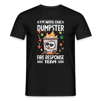 Dumpster Fire Response Team Leader - Men's T-Shirt - black - Front - AI Model Male 178 light (178cm)