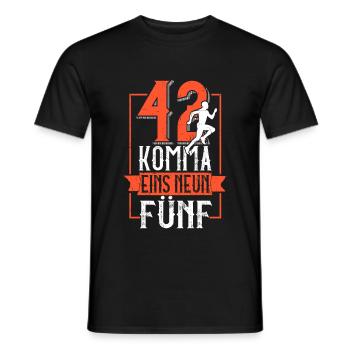 42 point un neuf cinq - course de marathon - T-shirt homme - noir - Devant - AI Model Male 178 light (178cm)