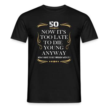 Cadeau d'anniversaire Messieurs 50e anniversaire - T-shirt homme - noir - Devant - AI Model Male 178 light (178cm)
