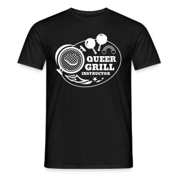 Queer BBQ Bestseller Shirt - Men's T-Shirt - black - Front - AI Model Male 178 light (178cm)