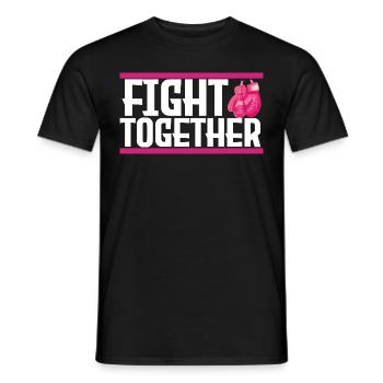 fight together. fight together, cancer. - Men's T-Shirt - black - Front - AI Model Male 178 light (178cm)