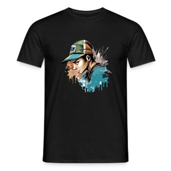 Urban Tom - T-shirt homme - noir - Devant - AI Model Male 178 light (178cm)