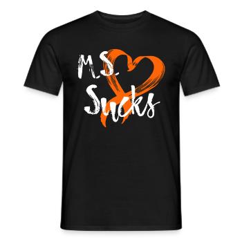 Multiple Sclerosis Awareness - Men's T-Shirt - black - Front - AI Model Male 178 light (178cm)