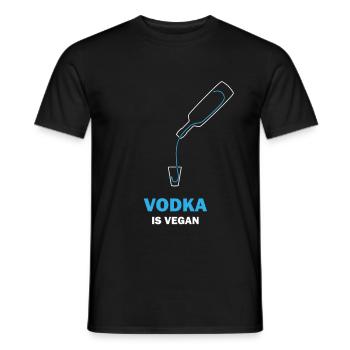 Veggie / Vegan: Vodka est végétalien - T-shirt homme - noir - Devant - AI Model Male 178 light (178cm)