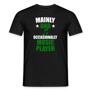 Musician dad - Men's T-Shirt - black - Front - AI Model Male 178 light (178cm)