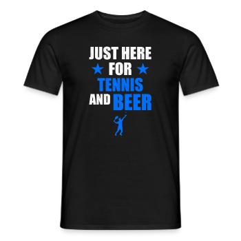 Tennis und Bier - Männer T-Shirt - Schwarz - Vorne - AI Model Male 178 light (178cm)