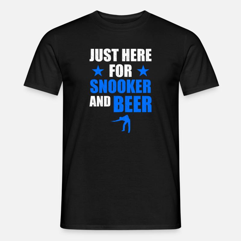 Bier und Snooker - Männer T-Shirt - Schwarz