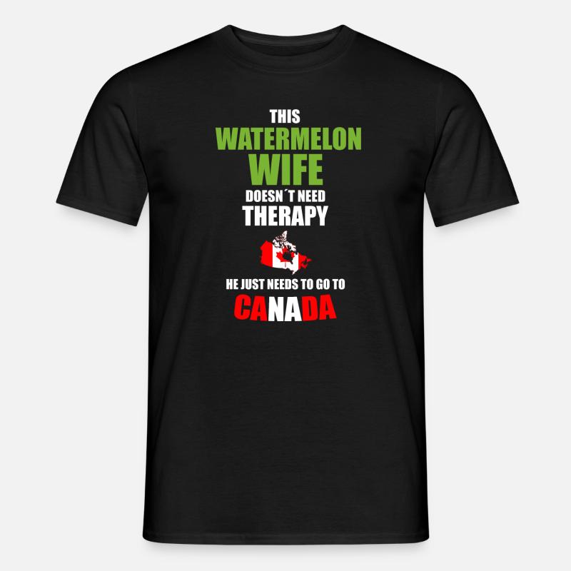 Wassermelone Ehefrau Kanada - Männer T-Shirt - Schwarz