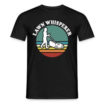 Pelouse tondeuse tondeuse murmure murmure - T-shirt homme - noir - Devant - AI Model Male 178 light (178cm)