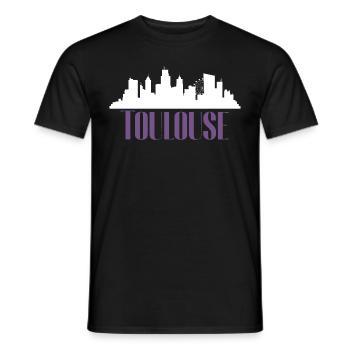 Toulouse France Ville Vacances Cadeau Rengaine - T-shirt homme - noir - Devant - AI Model Male 178 light (178cm)