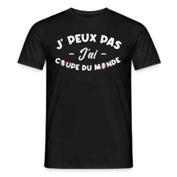 Je peux pas j'ai coupe du monde - T-shirt homme - noir - Devant - AI Model Male 178 light (178cm)