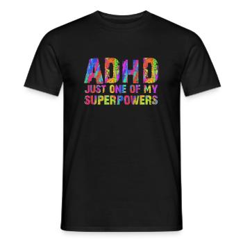 Adhd (Adhd) - T-shirt homme - noir - Devant - AI Model Male 178 light (178cm)