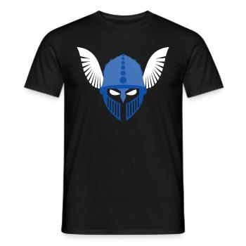 Germanic helmet with feathers design, Germania Magna - Men's T-Shirt - black - Front - AI Model Male 178 light (178cm)