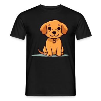 Niedliches Hundedesign für Hundebesitzer - Männer T-Shirt - Schwarz - Vorne - AI Model Male 178 light (178cm)