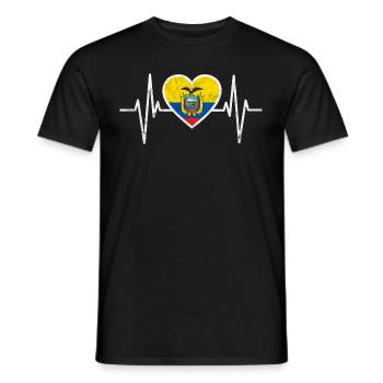 Ecuador Flagge Ekuador Quito Patriot Geschenk - Männer T-Shirt - Schwarz - Vorne - AI Model Male 178 light (178cm)