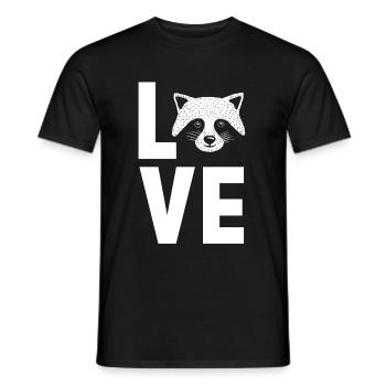 racoon - Men's T-Shirt - black - Front - AI Model Male 178 light (178cm)
