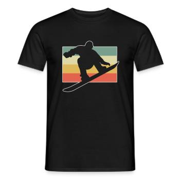 Snowboard - Männer T-Shirt - Schwarz - Vorne - AI Model Male 178 light (178cm)