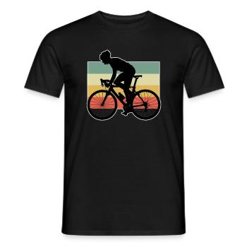 cycling - Men's T-Shirt - black - Front - AI Model Male 178 light (178cm)