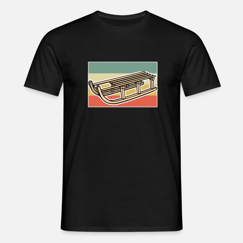 Schlitten - Männer T-Shirt - Schwarz