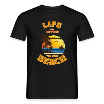 surfing - Men's T-Shirt - black - Front - AI Model Male 178 light (178cm)