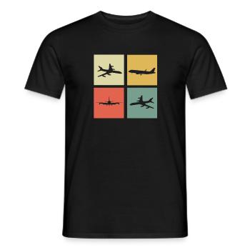 pilot - Men's T-Shirt - black - Front - AI Model Male 178 light (178cm)