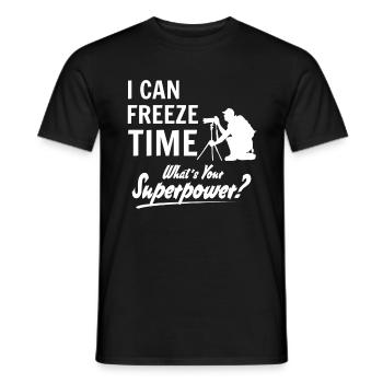 photography - Men's T-Shirt - black - Front - AI Model Male 178 light (178cm)